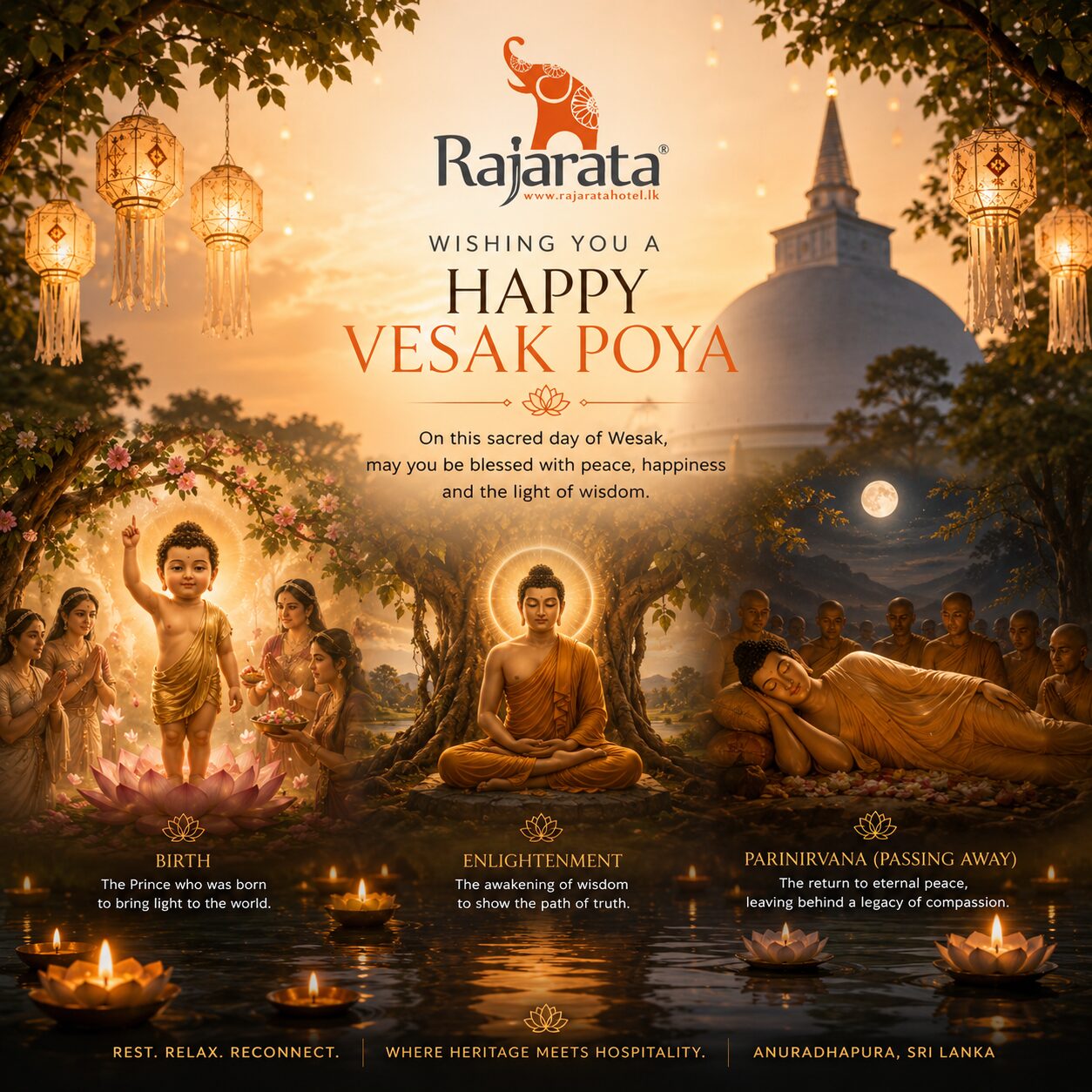 Happy Wesak Poya 2026 — Rajarata Hotel